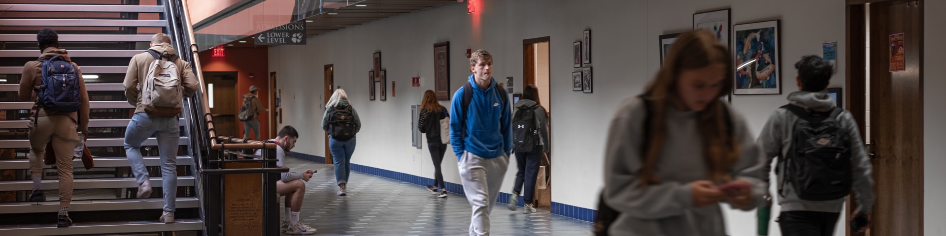 students walking